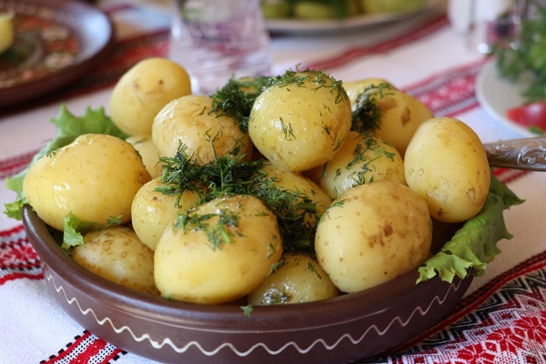 gekookte aardappels
